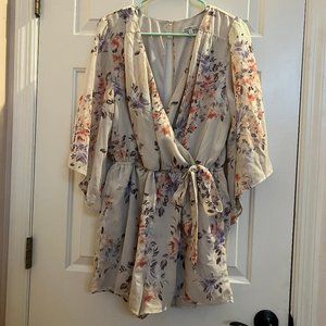 Charlotte Russe Deep V Floral Romper